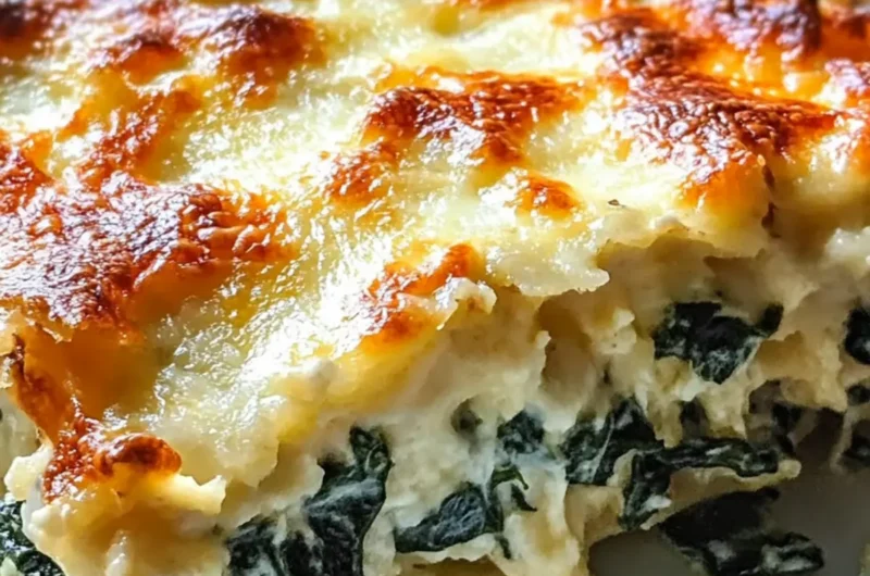 Irresistible Cheesy Italian Spinach Bake: Comforting & Easy