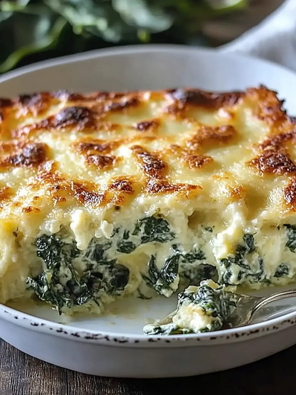 Irresistible Cheesy Italian Spinach Bake: Comforting & Easy
